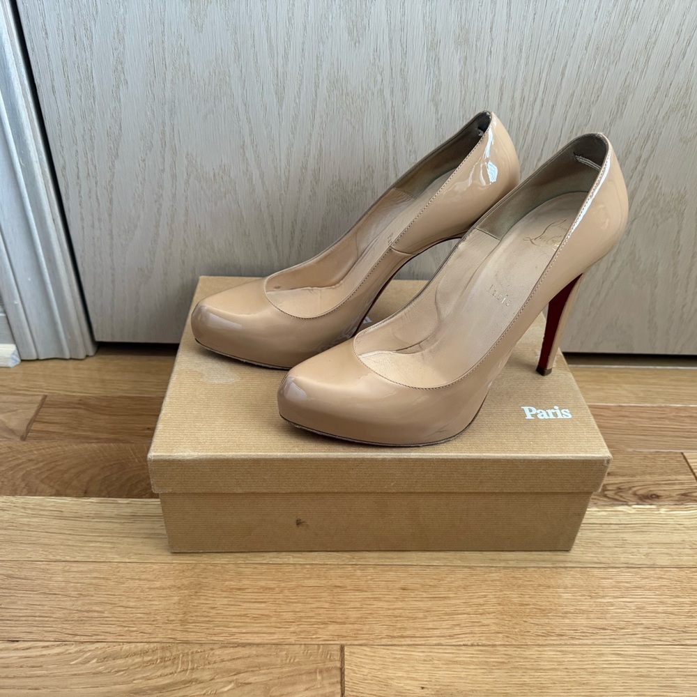 Christian Louboutin Rolando 120 Nude Pumps